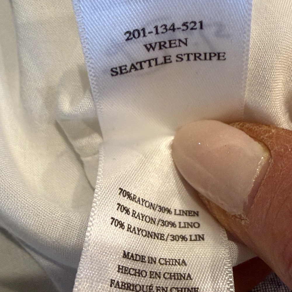 Rails Wren Seattle Stripe Linen/Rayon Dress Size Medium - Picture 12 of 13